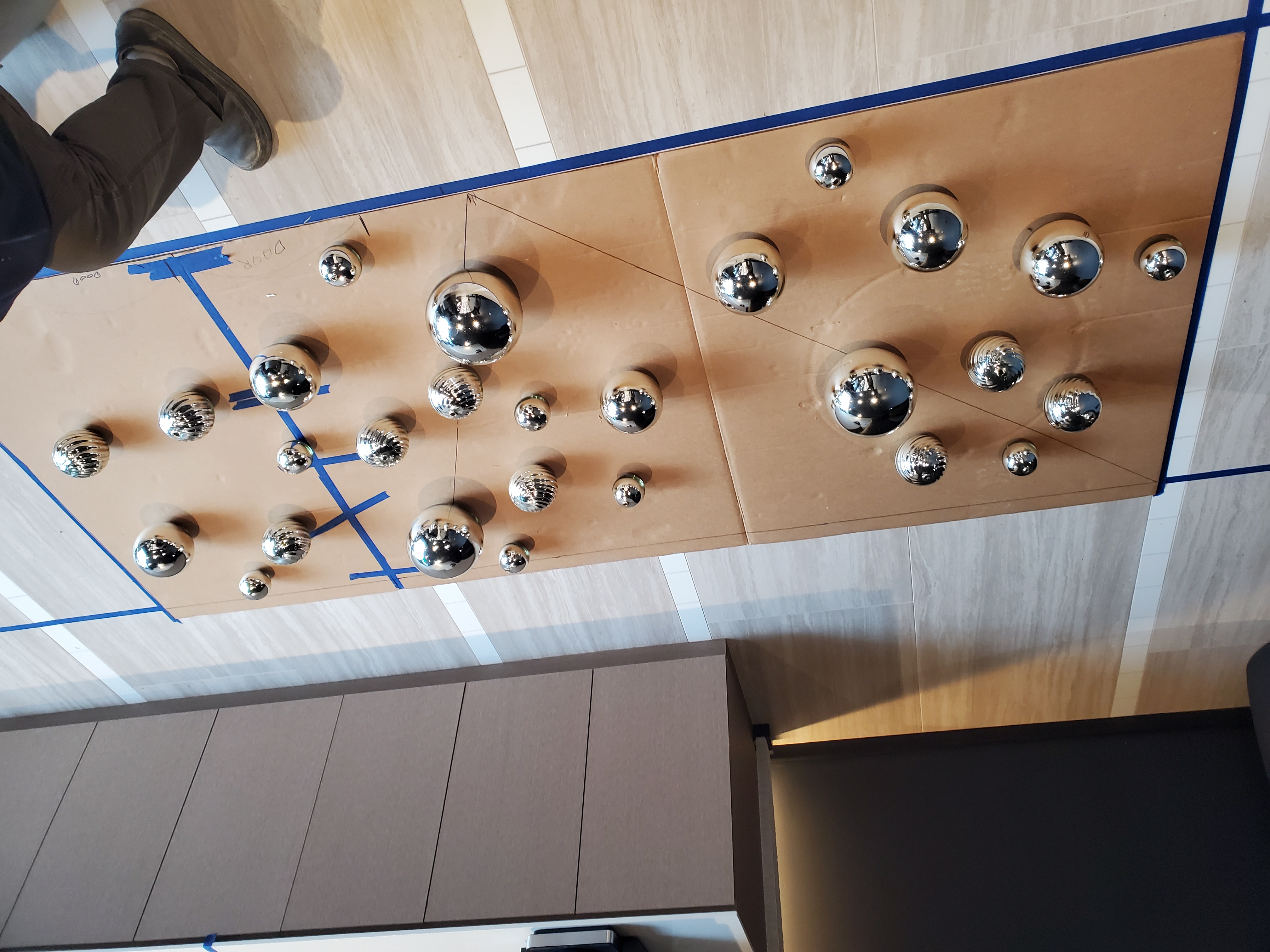 Custom art installation detail